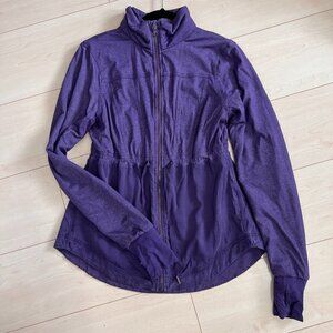 Lululemon Inner Peace Zip Front Jacket Concord Grape Sz 8 Purple
